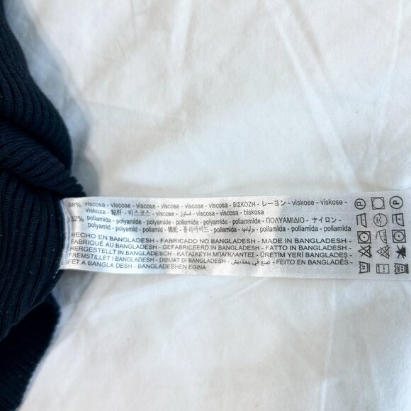 NWOT Zara Black Ribbed Strappy Cross Back Halter Tank Top Women’s Size Small - Picture 5 of 7